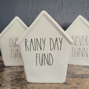 Rae DUNN Piggy Bank Rainy Day Fund Birdhouse